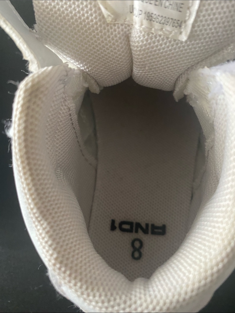 AND1 Kids White High-Top Sneakers - Size 8 Toddler (Excellent Condition) - Picture 6 of 8